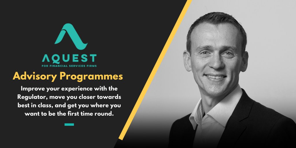 Cutting edge, informed, hyper-relevant and tailored to your unique situation, our #Advisory Programmes improve your experience with the #Regulator, move you closer towards best in class, and get you where you want to be the first time around. 

Visit aquest.ie/advisory #CP86