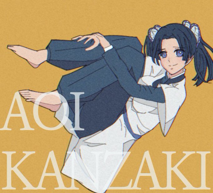 ゆずぴーるさんがTwitterに投稿した神崎アオイ(鬼滅の刃)のイラスト。