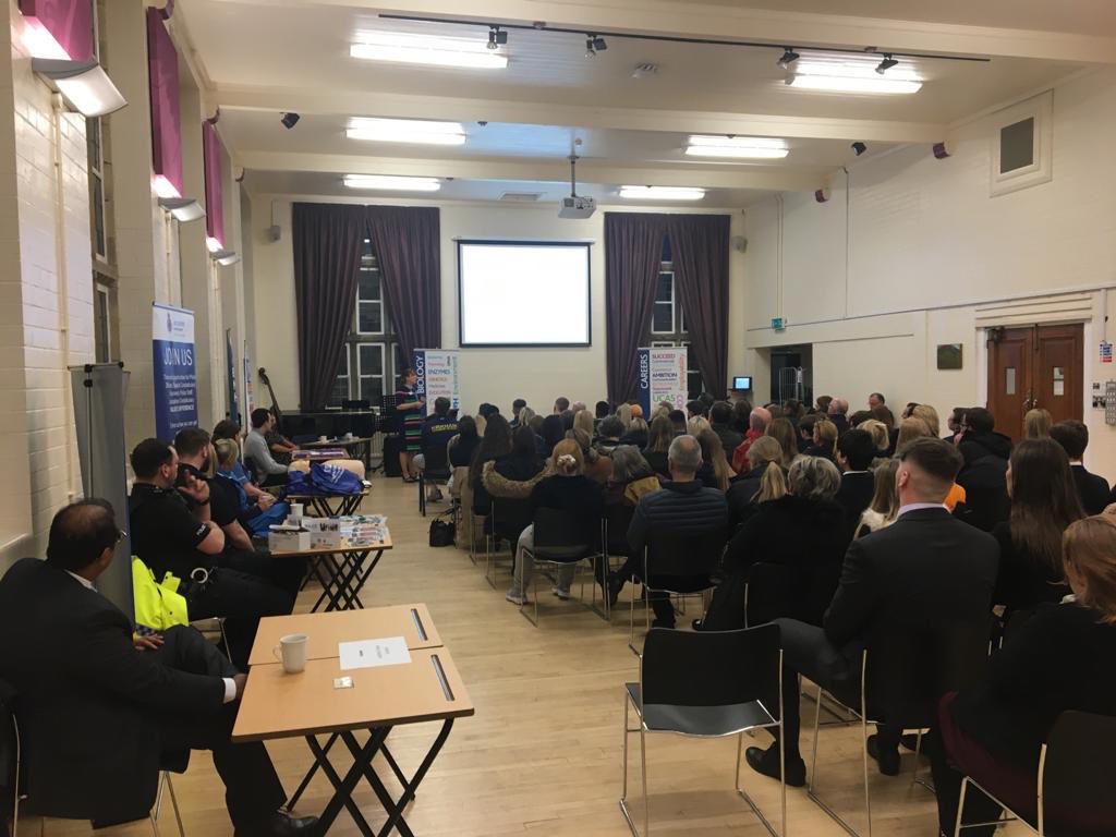 KGSCareers's tweet photo. A packed house last night for Day 2 of a series of themed workshops.  Last night was aimed at students considering careers in medicine, dentistry &amp; emergency services to name just a few!  Thank you to our inspirational speakers &amp; exhibitors.  @KGSCareers @KirkhamGrammar #NCW2020 https://t.co/DiXx9bEqkZ