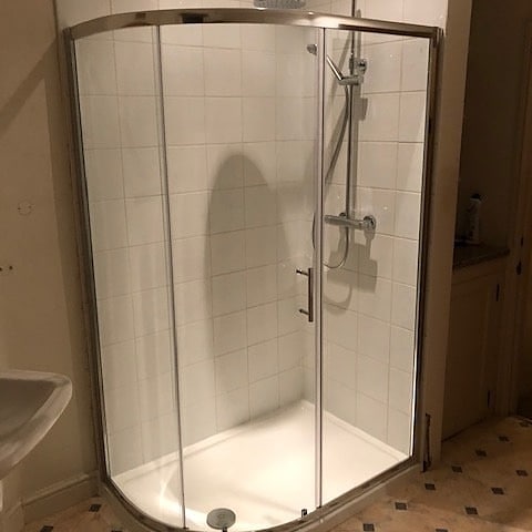 Before and after of a recent shower upgrade #plumbing #heating #shower #gasengineer #gas #satisfiedcustomer