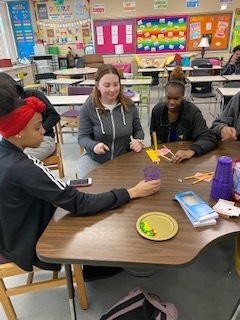 WCHS_Warriors's tweet photo. Students in Mrs. Harris' class engage in some friendly Minute to Win It competitions as a brain break! #WarrenWill collaborate, communicate and compete! @mrsbodine_math @jennifernharris #GoMathWC #wcwarriorfamily https://t.co/5xbEaNsFYp