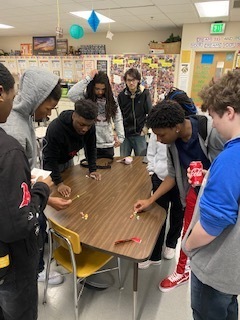 WCHS_Warriors's tweet photo. Students in Mrs. Harris' class engage in some friendly Minute to Win It competitions as a brain break! #WarrenWill collaborate, communicate and compete! @mrsbodine_math @jennifernharris #GoMathWC #wcwarriorfamily https://t.co/5xbEaNsFYp
