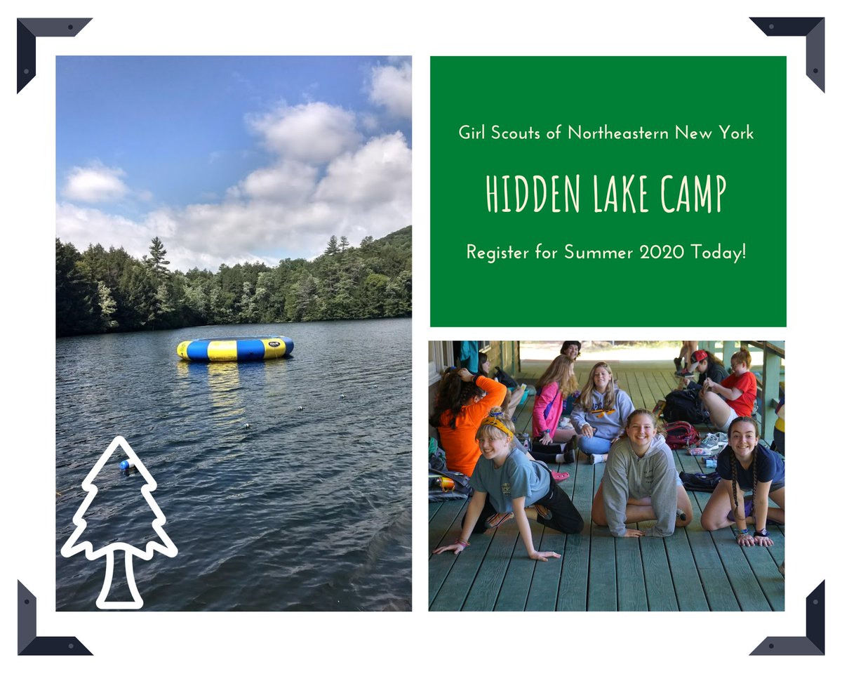 GSNENYCamps's tweet photo. Registration is open! $25 discount expires on March 15th. Don't wait! Visit https://t.co/6nnOfhAOk8. 

#SummerCamp #AdventureAwaits #Summer #Camp #HiddenLakeCamp #GSNENY #GirlScouts #Register https://t.co/U97TkOKrhT