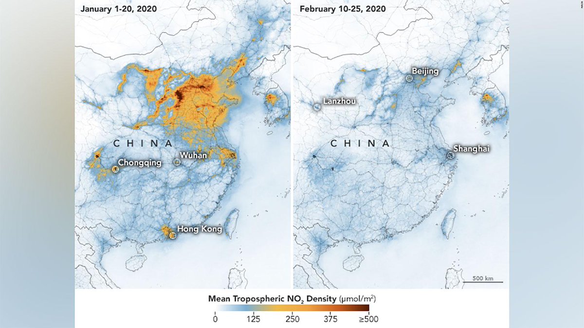 Is the Earth fighting back? China's air pollutants levels drop 20%-30% after coronavirus outbreak