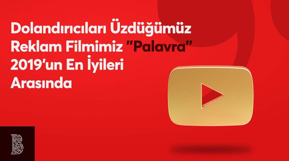 BilgiGuvende's tweet photo. Kişisel veri güvenliğine dikkat çekerek dolandırıcıları üzdüğümüz reklam filmimiz Palavra, @YouTube Ads Leaderboard’da 2019’un en iyi 10 reklamından biri seçildi. #Palavra #BilgiGüvende https://t.co/izi7YnbbXK