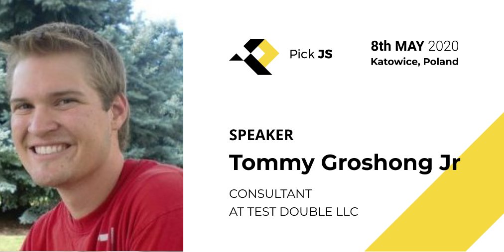 PickConferences's tweet photo. Meet @tgroshon, another speaker at Pick JS! Tommy has been a full-time developer, manager, or software consultant since 2012.
If you're interested to get to know him closer, visit his website where he shares some useful React insights: https://t.co/jpwIWPc4JJ https://t.co/lEkQgPQe4o