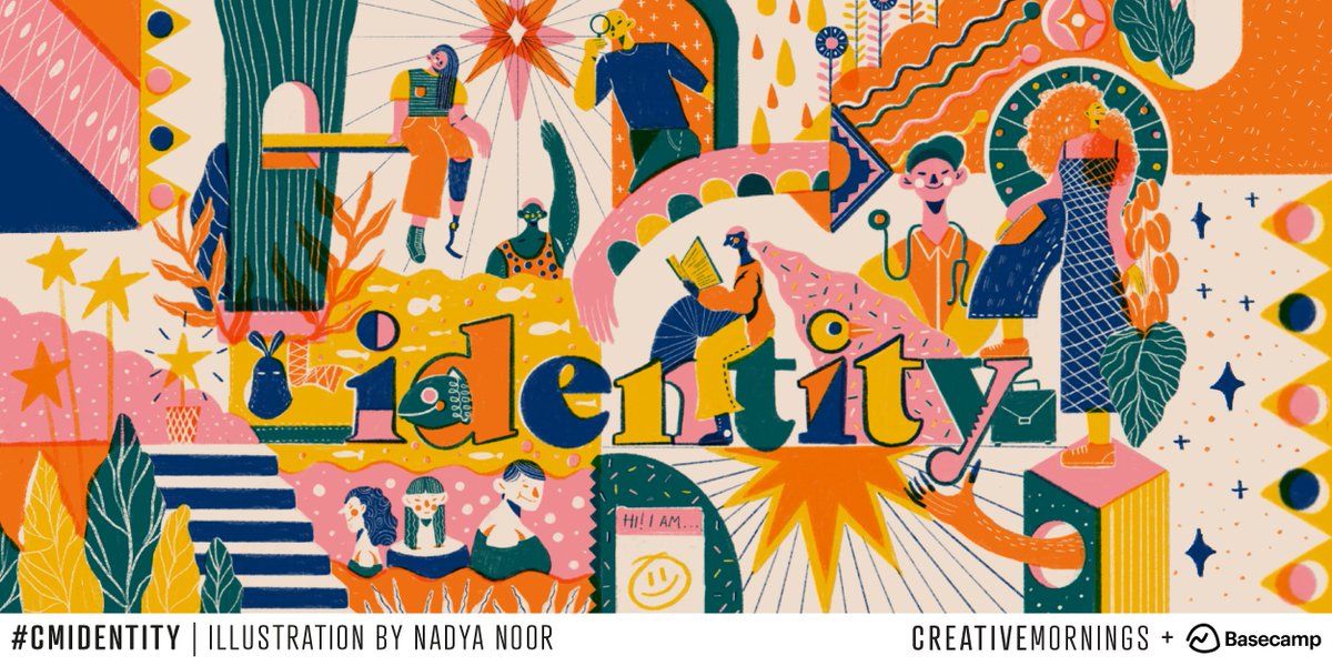 Rome_CM's tweet photo. IDENTITY è il tema di Marzo che animerà le 215 colazioni creative di @creativemorning nel mondo! 🌎💛🌍
#CMidentity is presented by our new Global Partner @basecamp! It was chosen by @CM_Jakarta and illustrated by @nadyanoor00. https://t.co/0czDXnGo0B