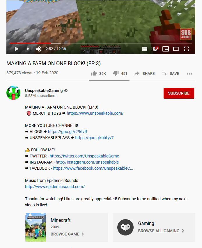 IJAMinecraft's tweet image. Giving credit only in those videos where you're called out, and then going on to conveniently "forget" about giving credit again. Business as usual, I suppose.