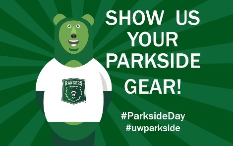 uwpcbec's tweet photo. @Twitter Tomorrow (THURS), wear your Parkside gear, snap a photo, &amp; tell us from where you're participating in Parkside Day. For every photo shared with the hashtags #ParksideDay and #uwparkside on March 5, $1 will be donated to student scholarships. https://t.co/Nst3tOuSBi https://t.co/qyVnsJLu2C