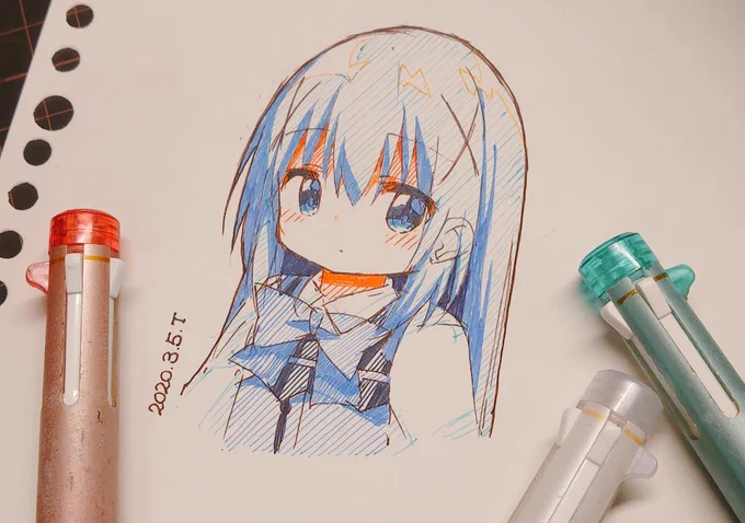 久々にボールペン一発。 