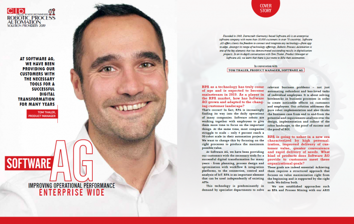 SoftwareAG_D's tweet photo. Software AG's ARIS #RPA powered by @KryonSystems wurde zu einem der meistempfohlenen Anbieter für RPA-Lösungen gewählt. Hier geht's zum Interview mit @tom_thaler über unseren RPA-Ansatz: https://t.co/UXCM434MNo #sagd #ARIS10 #MakingChangeHappen https://t.co/l4P1yfEHlA