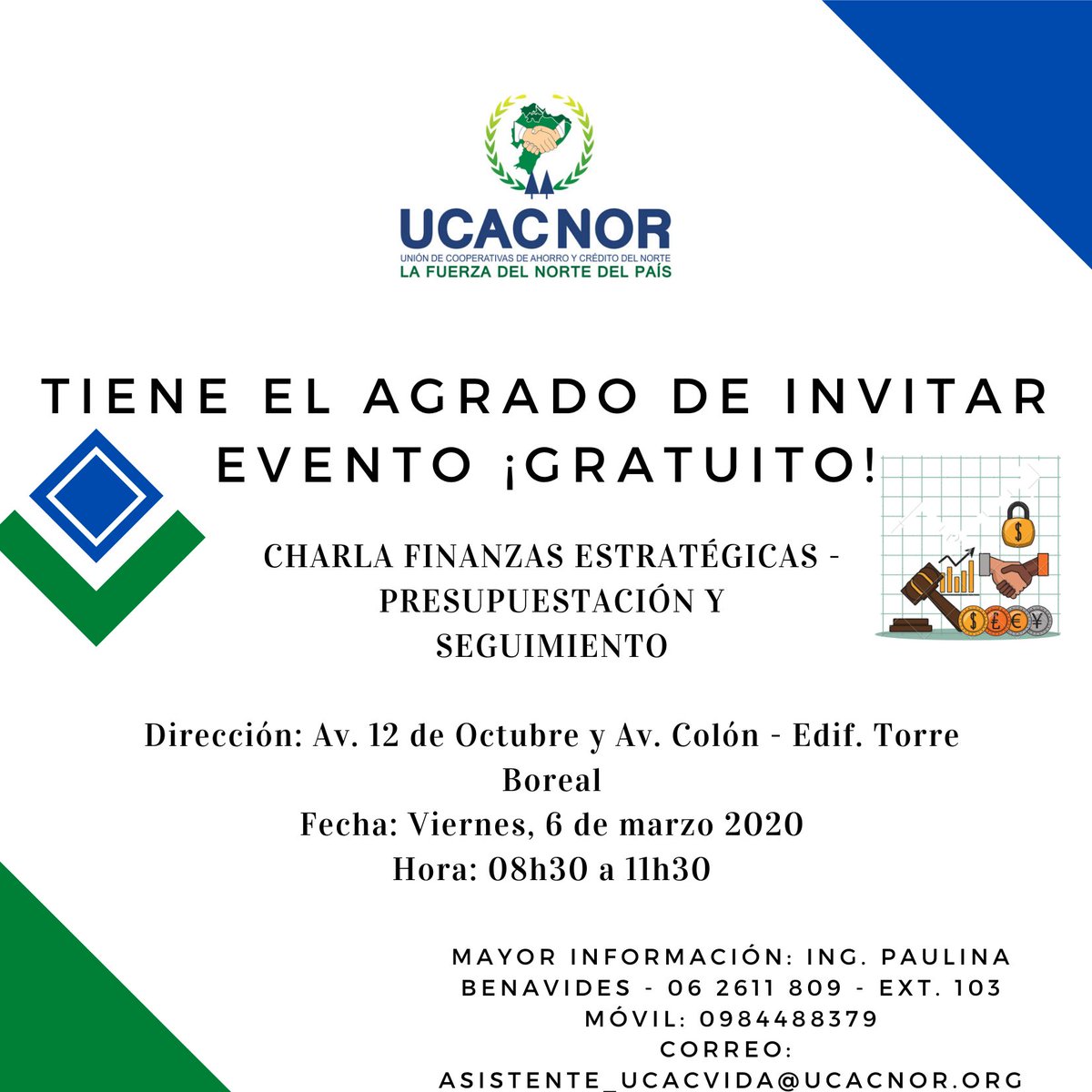 ucacnor's tweet photo. Mayor información:
Ing. Paulina Benavides - 06 2611 809 - Ext. 103 Móvil: 0984488379
https://t.co/Z82oZJGi1B https://t.co/LAQm3bNTe8