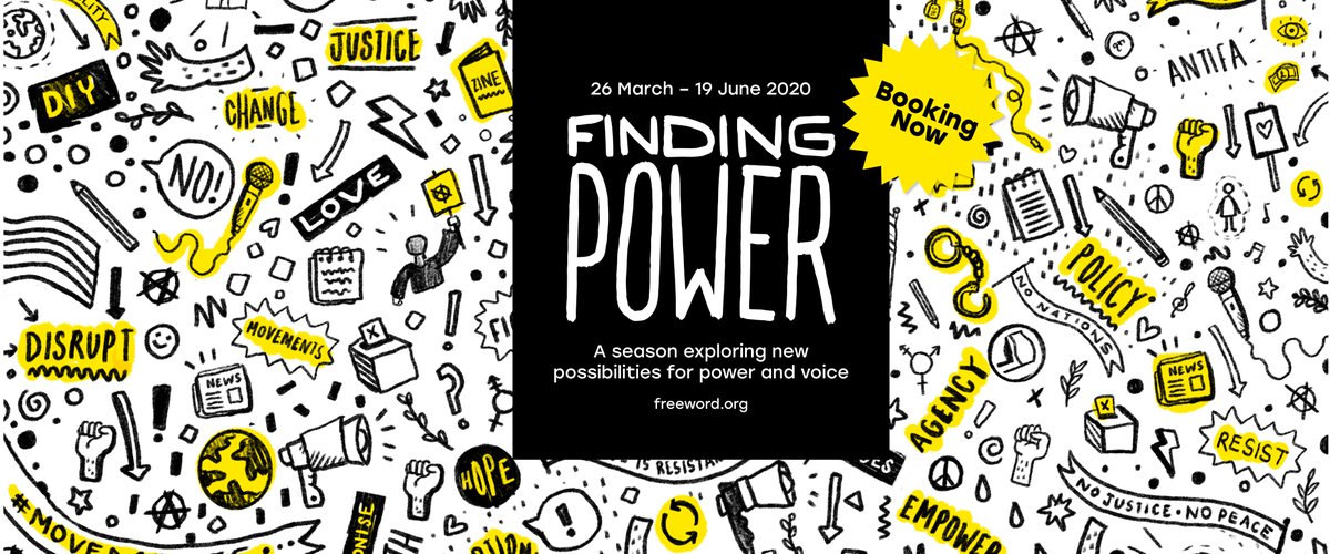 ApplesAndSnakes's tweet photo. #FindingPower is @freewordcentre’s brand new season exploring new possibilities for power and voice through performances, installations and conversation. March – June 2020. Explore the programme: https://t.co/BvDBtKBxdZ https://t.co/hiVGr9kGLQ
