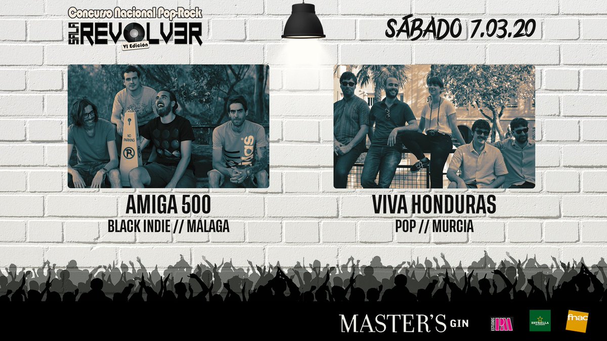 Hoy también tenemos Concurso Nacional Pop-Rock Sala Revólver.
Desde Málaga, Amiga500, y desde Murcia, Somos Viva Honduras.
A partir de las 23:00 en SALA REVÓLVER.