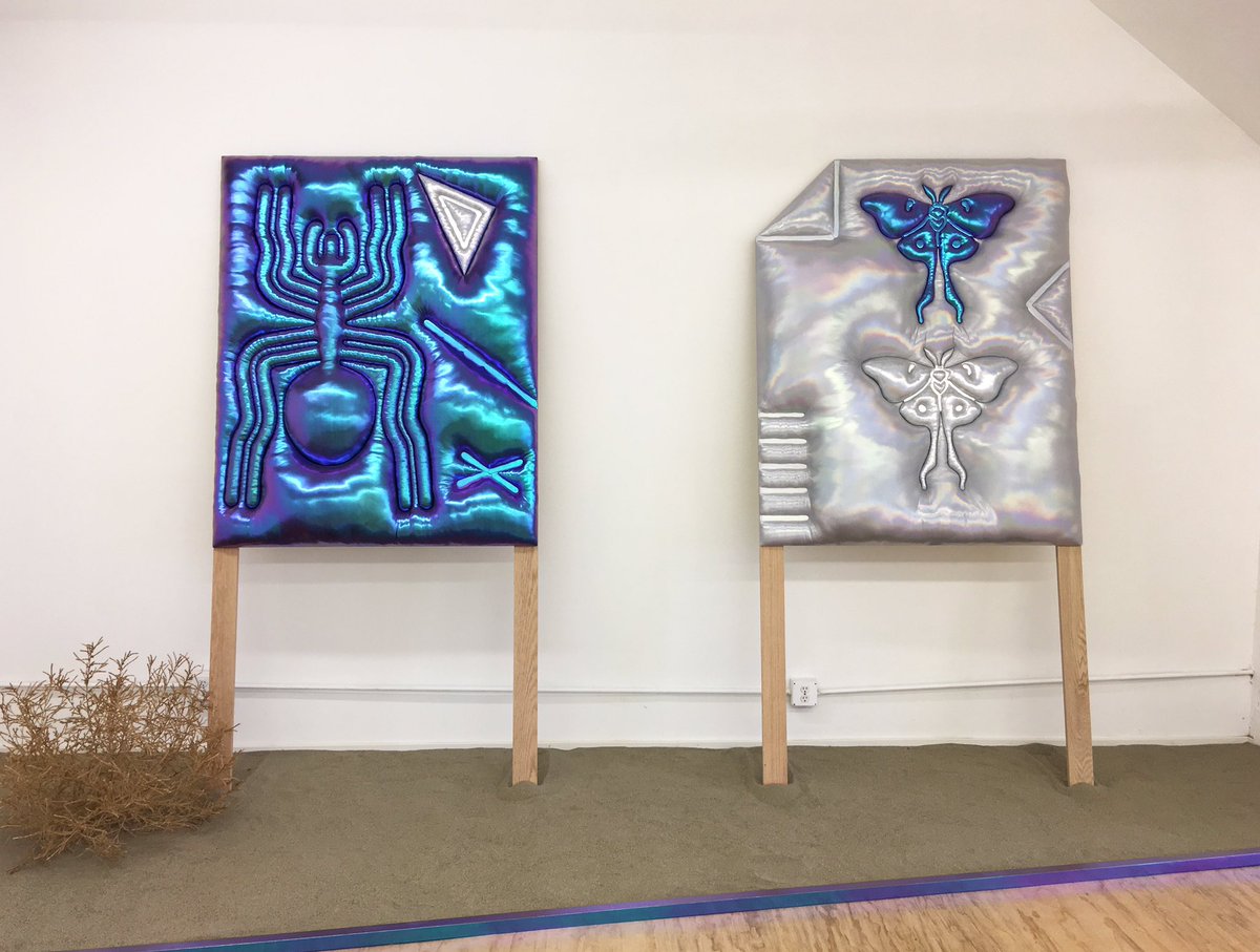 Monaco_USA's tweet photo. ARTIST SPOTLIGHT: Monaco is pleased to present “Vultures at Midnight” a group exhibition organized by Edo Rosenblith. One of the artist featured in the exhibition is Jon Young (on the left). https://t.co/xxFE841ibx