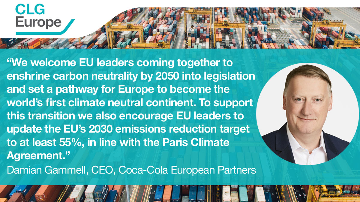 ClimateCLG's tweet photo. #CLGEurope member @CocaColaEP welcomes today's #EUClimateLaw proposal 💚EU now needs to raise its ambition for 2030 as soon as possible https://t.co/Iafd3zvsKu https://t.co/iJCYqzAiCu