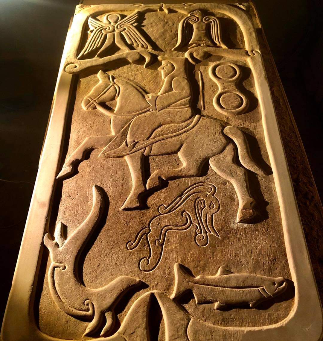 StVConservation's tweet image. You're all welcome along to to St Vigeans, Village on Sat 28th March at 1pm –for the unveiling of the David McGovern's wonderful new pictish stone for St Vigeans the first stone carved In St Vigeans for 1300 years plz RT