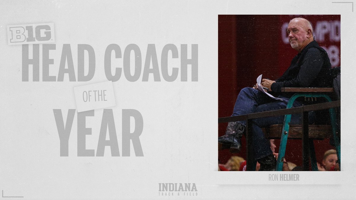 IndianaXCTF's tweet photo. That’s our head coach. 👏

Congratulations to Head Coach Ron Helmer who was unanimously named the men’s Coach of the Year! ⚪️🔴

✏️: https://t.co/OIdiIXEzFW https://t.co/GZ5BG5jnPc