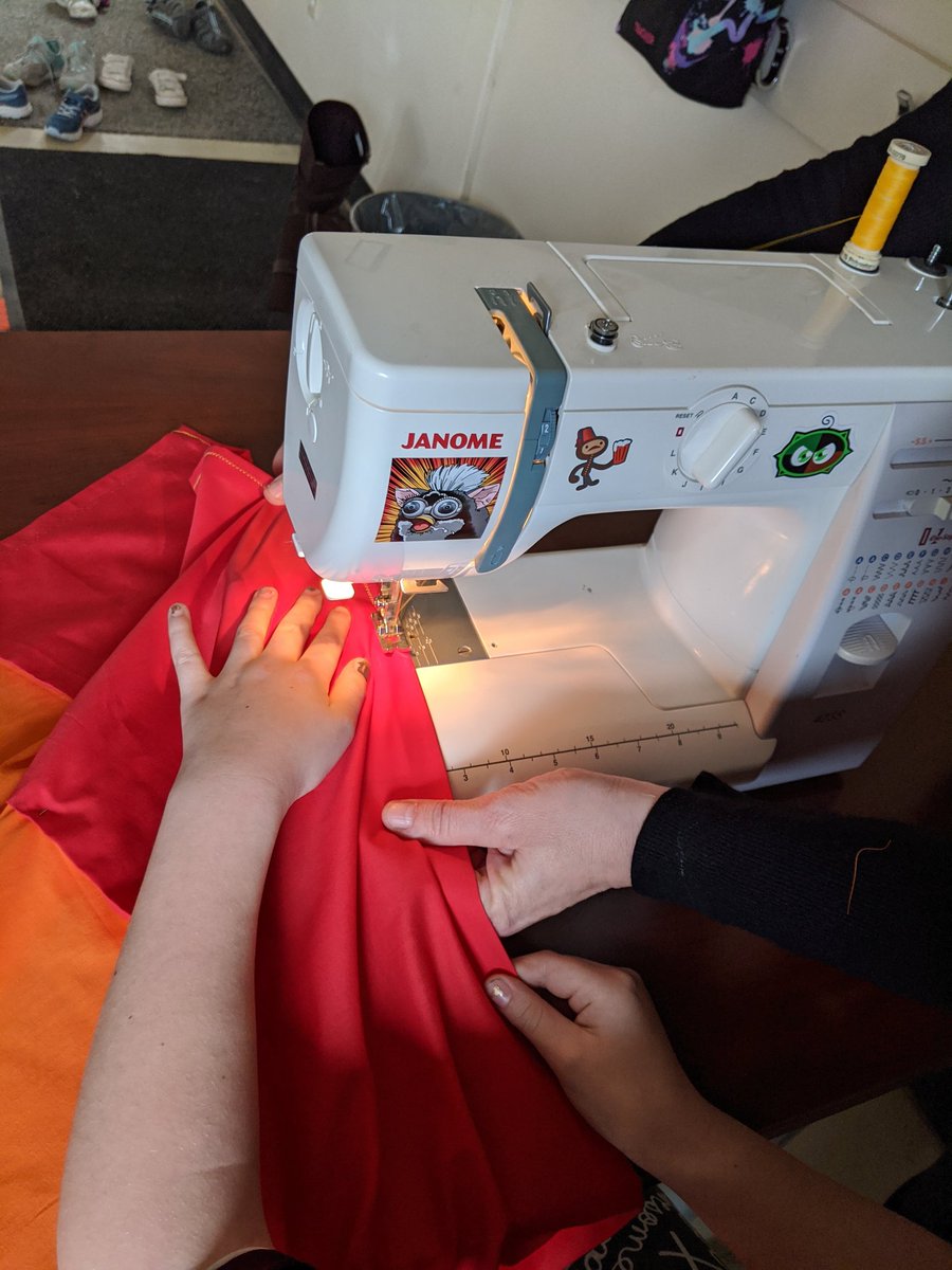 Today our <a href="/WindsorForks/">Windsor Forks District School</a> GSA club started sewing our own pride flag to display at our school. We're also making posters to let our school know what each colour represents #GSAclub <a href="/AVRCE_NS/">Annapolis Valley Regional Centre for Education</a>