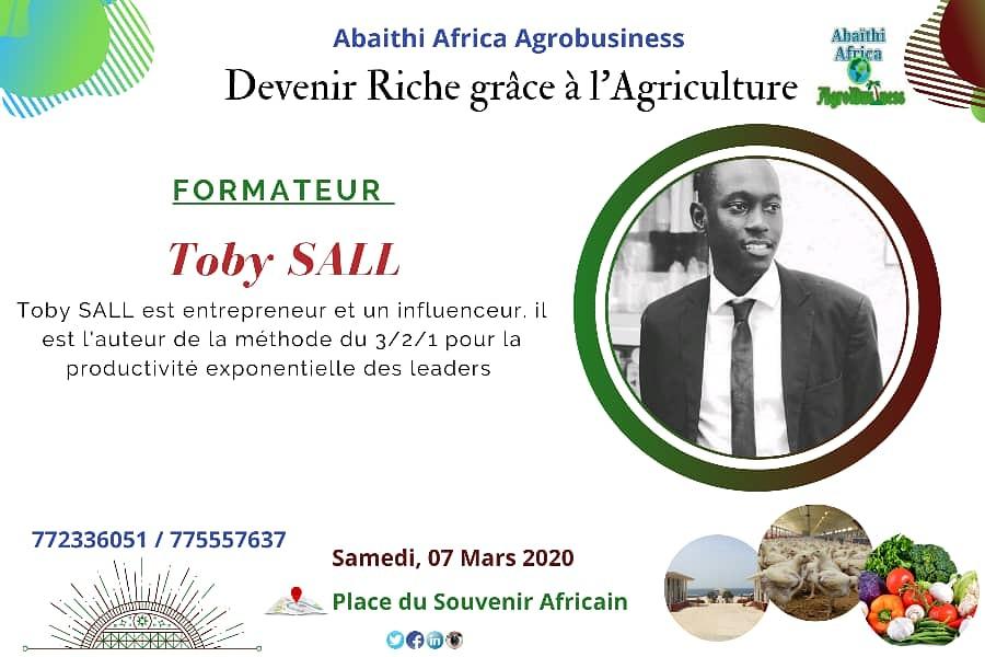 Levelh4sy's tweet photo. Rendez-vous ce samedi à la place du souvenir avec @abaithiagro pour parler de la productivité exponentielle des leaders
#tobysall #bytomotive #lepremiermotivateurausenegal #kebetu https://t.co/AGHYiR35uu