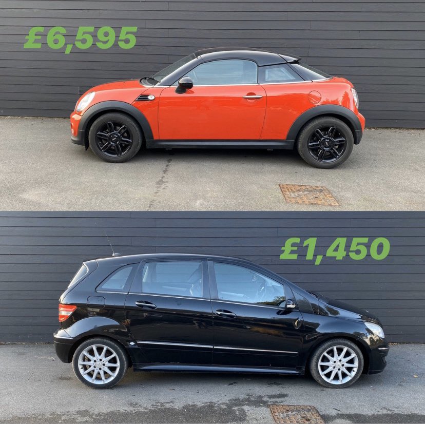 2 cars have been reduced this week. If you know of anyone looking for something like this put them in touch for your £50 referral fee. #usedcars #usedcarsforsale #minicoupe #mercedesbclass #chichester #westsussex