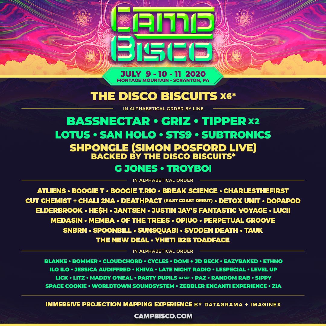 2020 Camp Bisco lineup