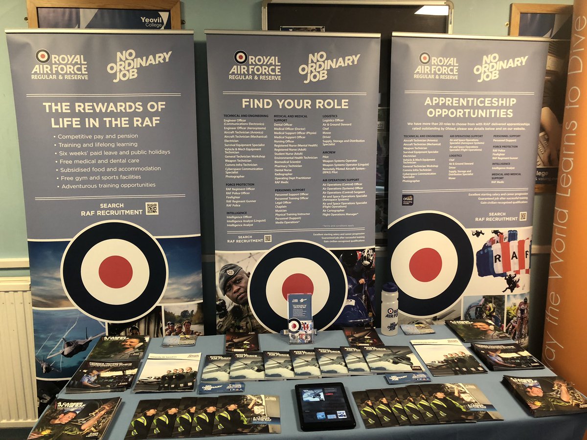 Come see Cpl Hales from the RAF careers team, between 0900-1500 <a href="/YeovilCollege/">Yeovil College</a> . We will be here to talk to you about the multiple apprenticeship opportunities available in the RAF for individuals aged 16-47.