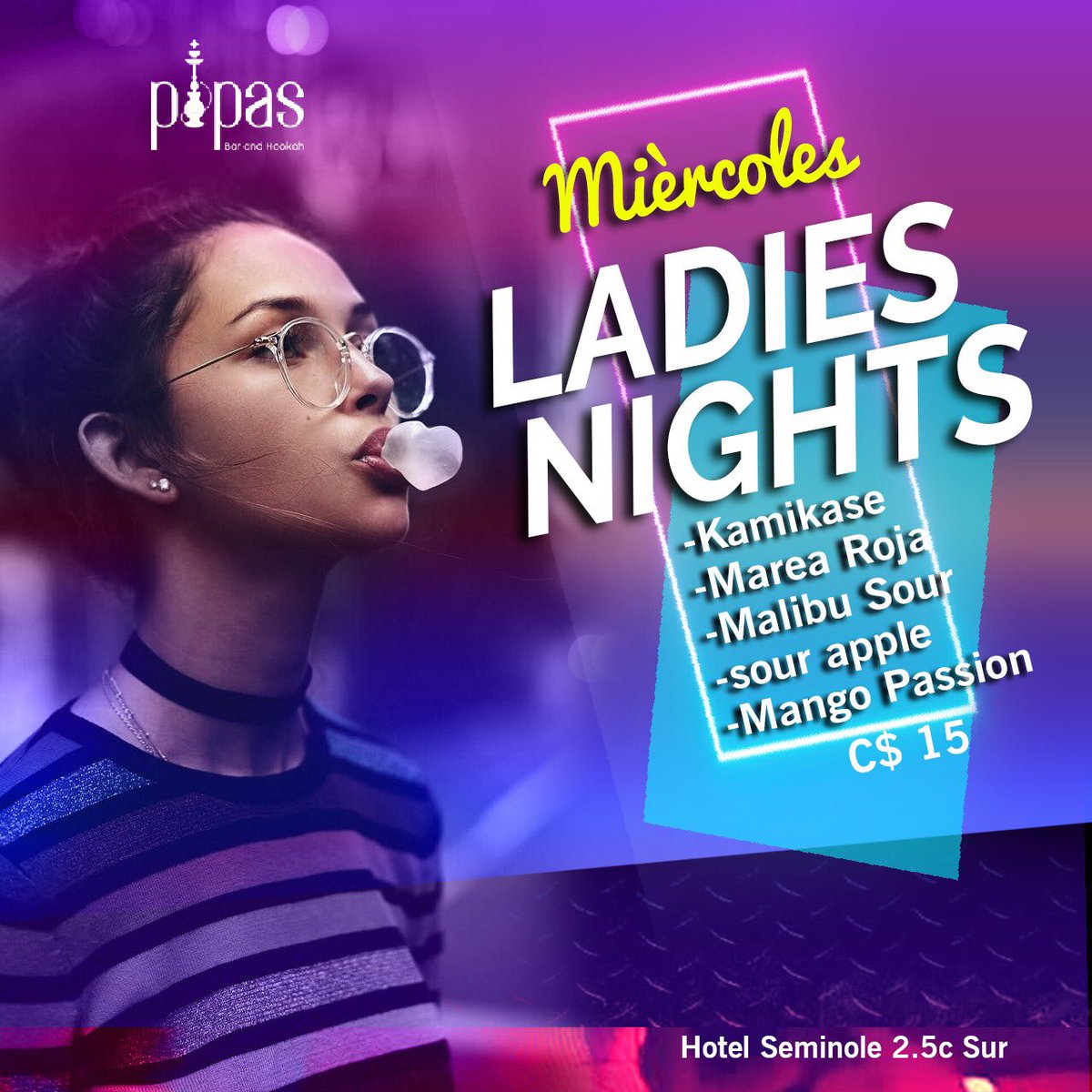 MgaPipas's tweet photo. Los miércoles es de ellas👄 Ningún otro lugar con estas promos😛 las esperamos del Seminole dos cuadras y medias al sur💃🏻🔥 https://t.co/vEiGvpOPYO