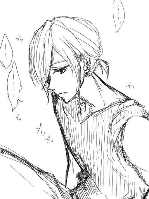 1日1枚あげたいのに完成しなかったから落書き万里くんあげる? 