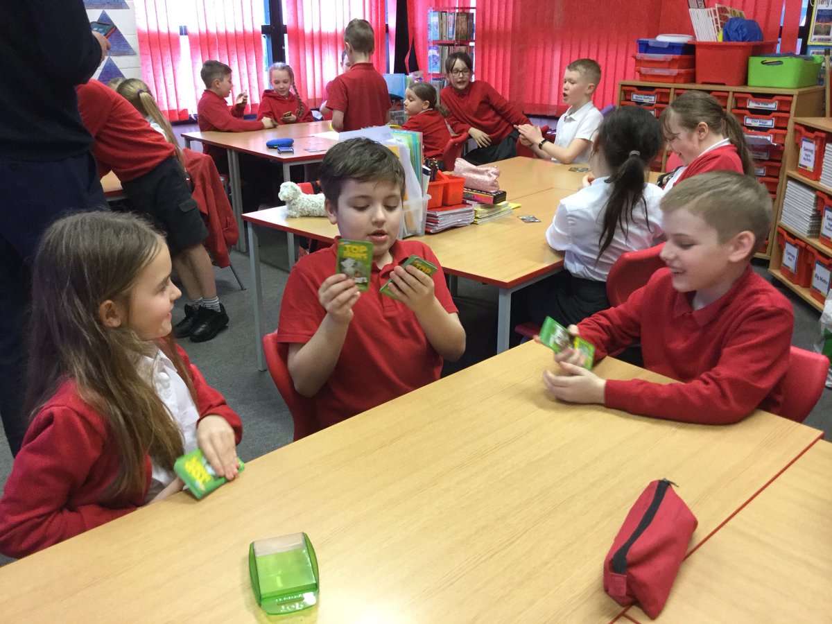 PPSMrsJones's tweet photo. Martin Jones from Value Added worked with Y4EJ today. We played Top Trumps using the mathematical terms records and fields. @PPSMathsandNum @PPSLangandLit https://t.co/HEltLoL0af