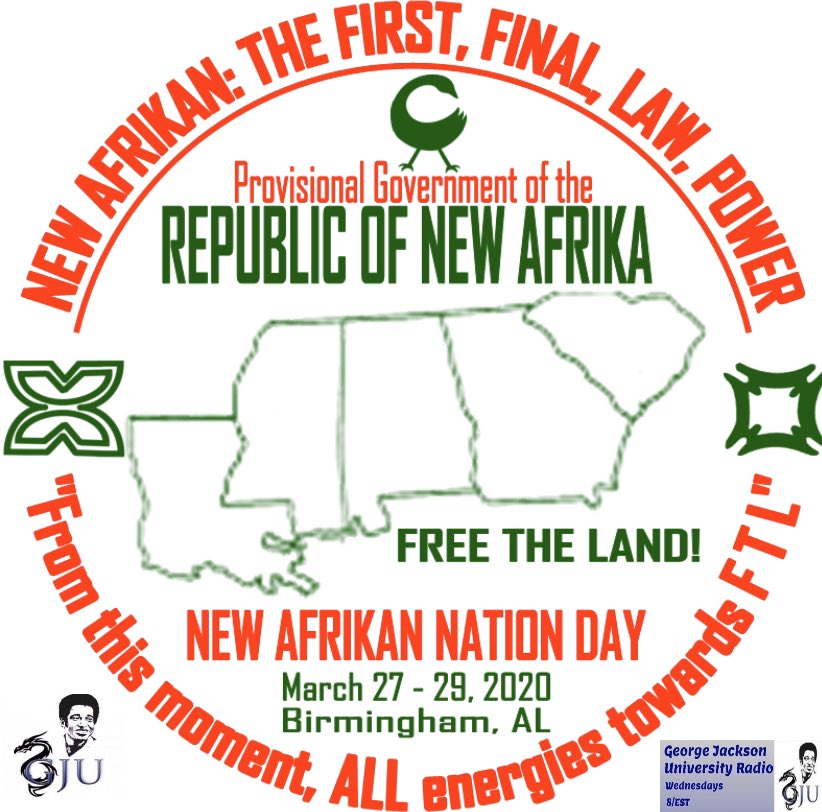 Haki_Shakur's tweet photo. ππ»π Join @GeorgeJacksonU Radio Tonight at 8 PM with our guest The NAND (New Afrikan Nation Day) Planning Committee. Call in number is 516-387-1305. Or listen online at https://t.co/GGu024vDAE #newafrikannationday #republicofnewafrika #newafrikan #freetheland #nationbuilding https://t.co/5ufHh8LINJ