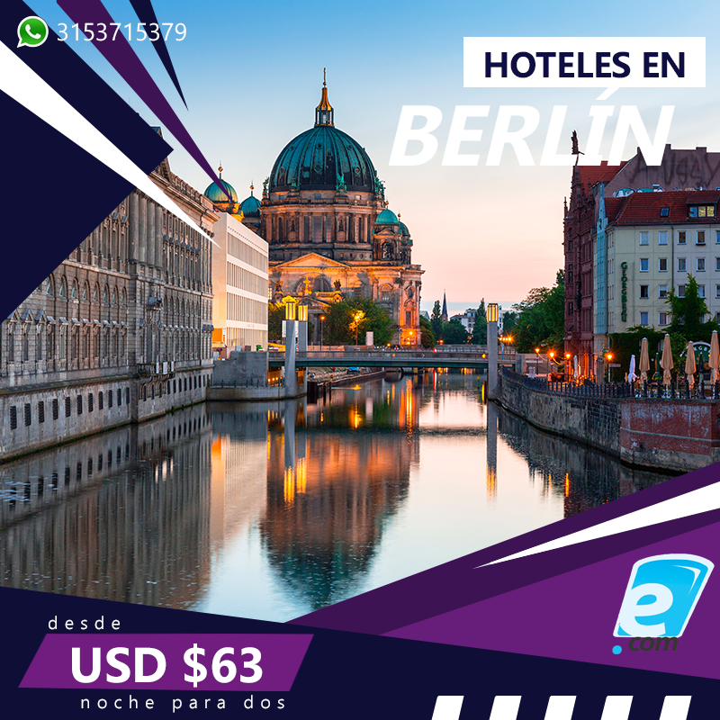 vuelese's tweet photo. #Oferta 🛎 Berlín esta en la capacidad de brindar al viajero innumerables momentos inolvidables. #VueleseSiPuede
.
🛎 Hoteles en Berlín ⭐⭐⭐ desde SOLO USD$63* noche por habitación para dos personas.
RESERVAR 🔜 https://t.co/fsJxe4RO99 https://t.co/sNWrBfzyjf