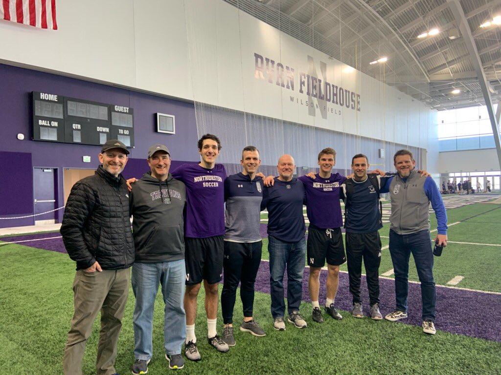 ntbs_official's tweet photo. A little late sending this out, but it was great to connect with @NewTrier203 alumni Spencer Farina (class of 2016) and Logan Weaver (@logan_weaver12, class of 2019) for the #IHSSCA Winter Clinic hosted by @NUMensSoccer in February! Proud of you both! 💪#GoTrevs #COYT https://t.co/A4hMfwYXe2