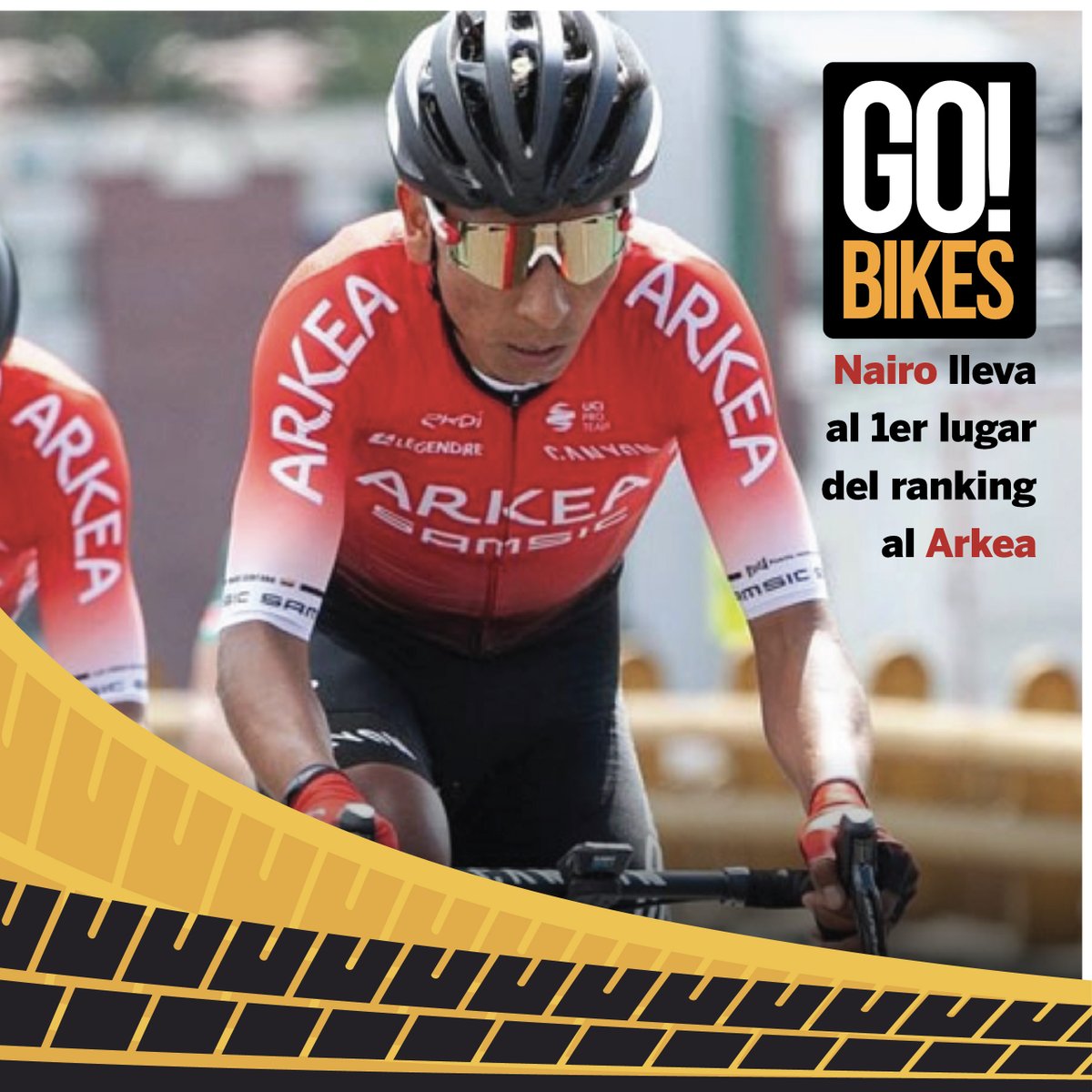 GoBikesColombia's tweet photo. Después de haber conseguido grandes dos victorias de etapa y dos clasificaciones generales (...) Nairo Quintana en gran medida a colaborado para que el equipo francés Arkea-Samsic lidere el ranking entre los equipos Pro Team.
tomado de @Noticiclismo 
https://t.co/jy8AFuMAJK https://t.co/75rEvKGXJb