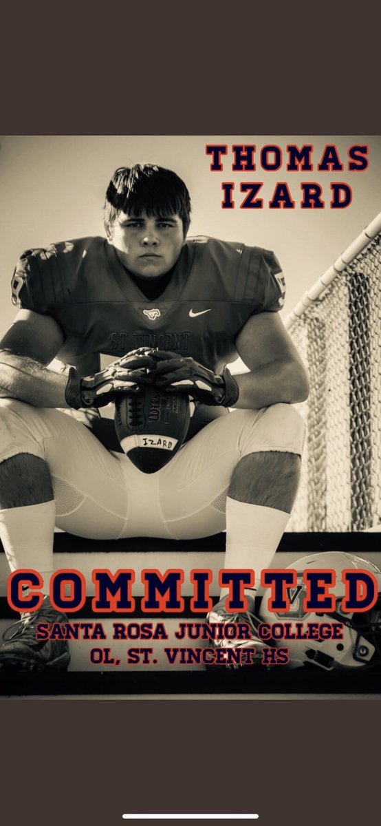 tommyizardFB's tweet photo. I am proud to announce I will be continuing my education at SRJC. I have been given the opportunity to play football and I could not be more grateful. @srjcfootball @coach__black @ttherzog @FBCoachRivas @CoachCamSVHS @SVHSfb1 @Coach_Taylor615 @PGregorian @knightscope1 https://t.co/2e3a61ujaM
