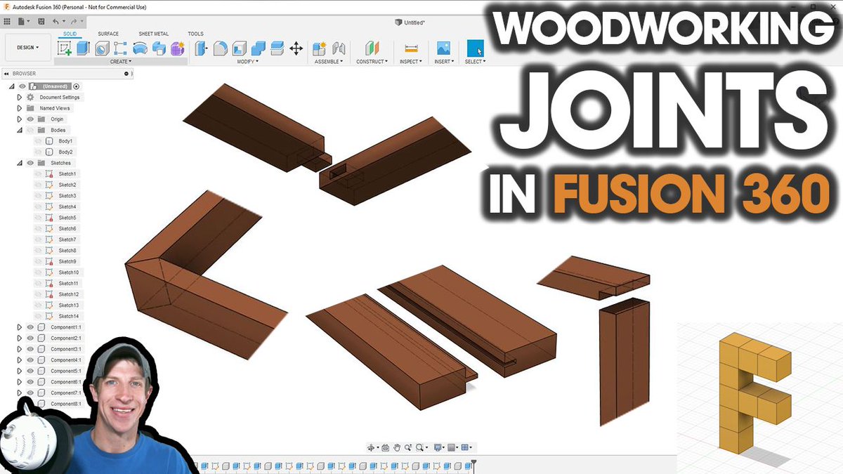 FusionTutorials's tweet image. Learn to create common #Woodworking joint in @adskFusion360 in this step by step, easy to follow #Fusion360 tutorial! We&apos;ll cover miter joints, lap joints, mortise and tenon, and more! 

thefusionessentials.com/creating-commo…