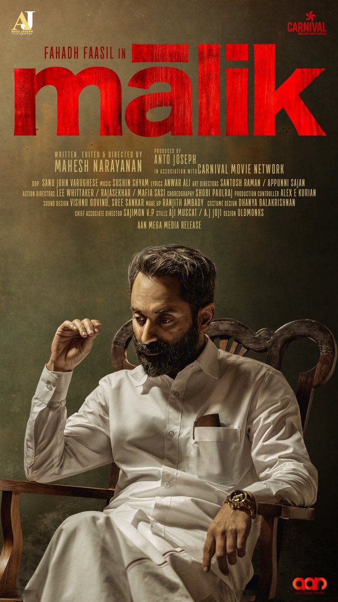 NetworkCarnival's tweet photo. Constantly setting the bar high!
Presenting Second Poster of the much awaited #Malik
Releasing soon at your nearest Theaters.
#CarnivalMovieNetwork #FahadhFaasil @IamAntoJoseph @mahesh10feb #SecondPoster #Malayalam #CMN https://t.co/QXBFpvC7OR