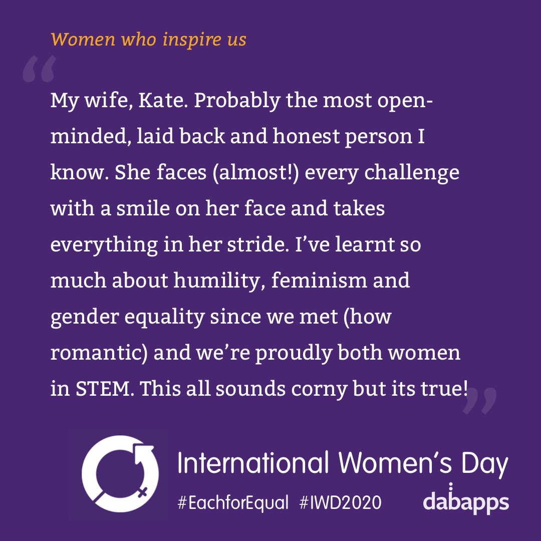 dabapps's tweet photo. International Women’s Day 8th March 👯‍♀️💪🏼
Who inspires and empowers the amazing women in our office? Swipe to find out 👉🏼👉🏼#women #strongwomen #equalityworks  #confidence #feminism  #dabapps  #mayweraisestrongwomen #womeninspiringwomen #inspringwomen https://t.co/vzyGHu0b1s