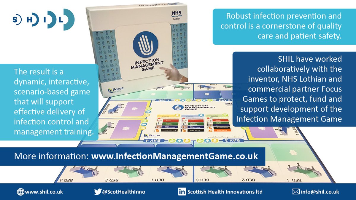 InfectionMgmt's tweet photo. Learn how to manage #infection outbreaks with a scenario-based training resource. Developed with @ScotHealthInnoThe Infection Management Game   encourage discussions allowing staff to share knowledge and experiences. Learn how to prevent the spread of infections. #Coronavirus https://t.co/IZRZwHgEBo