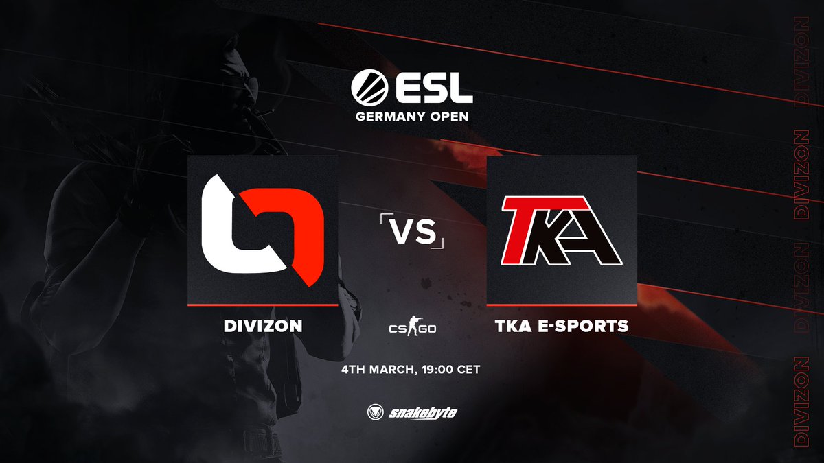 DIVIZONgg's tweet photo. #ESLGermanyOpen
#DIVIZON 🆚 @TKAAUT 
🕖 19.00 CET

📺 STREAM: https://t.co/Gl5gm6Q3Iu

#goDIVIZON https://t.co/3RfBiYBXOc
