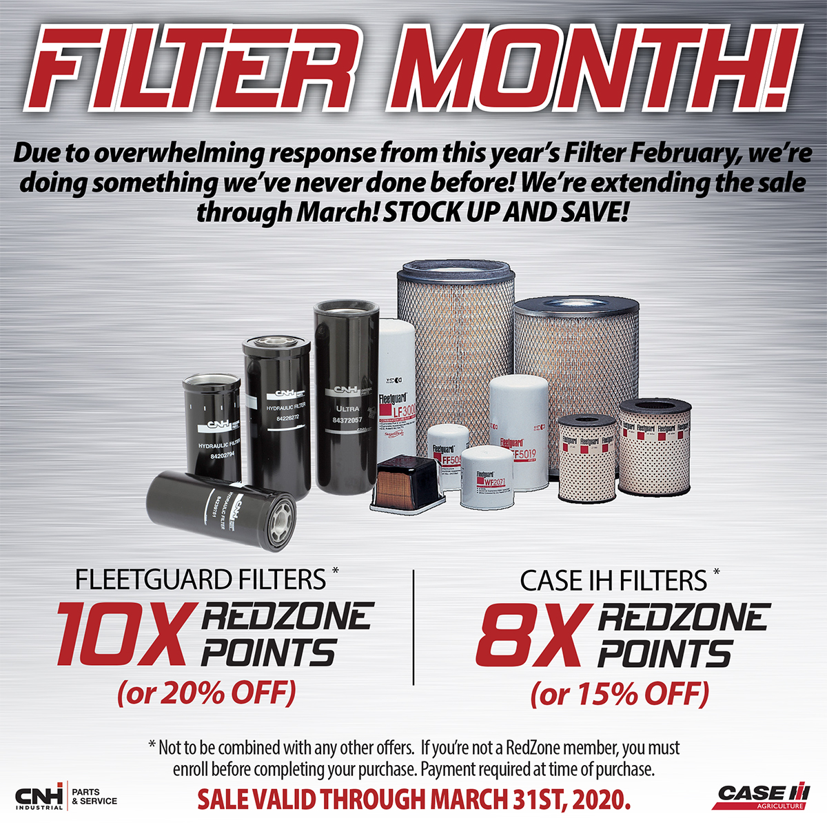 BaneWelkerEquip's tweet photo. Filter February is over…or is it!? Due to such an overwhelming response to #FilterFebruary we are doing something we have NEVER done before...we are extending this sale through the end of March! So stop in and save all month long! https://t.co/3Z4MlYfyUD