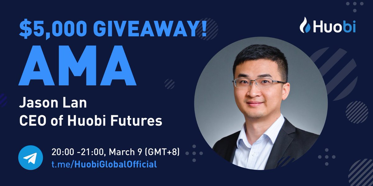HTXFutures's tweet photo. How will partial liquidation protect you?
Join the upcoming AMA to find out!
Our honoured guest: Jason Lan #HuobiFutures CEO.

$5,000 #Giveaway🎁to be shared by all questioners:
1⃣ Follow @HuobiDM_Futures
2⃣ Retweet + Tag 2
3⃣ Submit your question👉https://t.co/pQUNZXFFj8 https://t.co/w1RYKdV5oO