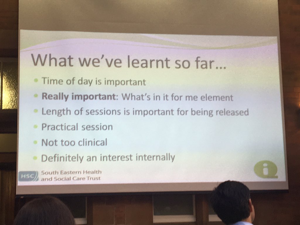 camperofdreams's tweet photo. .@BrendaCarsonSET Shares the plan for #qexchange QI Training for Support Service. QI is for everyone!  Courses should be co-designed by staff not delivered to them. @theQCommunity @SETInnovation @nicolagullen @LisaCozzoCCOT @hscqi @HughMcCaughey https://t.co/fuTRQkYEqI
