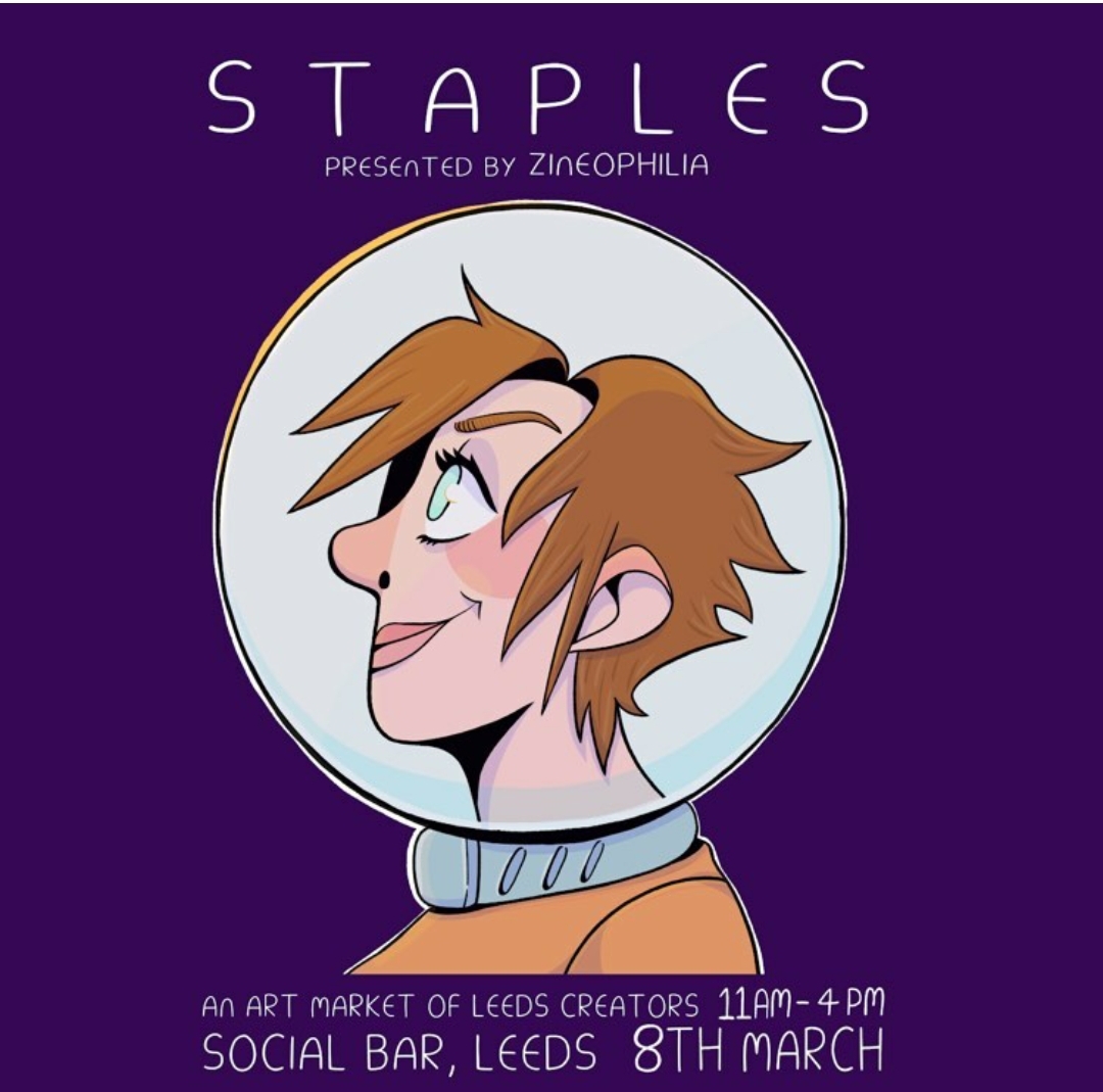 AirePlaceStudio's tweet photo. Staples art market is on this Sunday at The Social, run by studio members @thenickgonzo &amp; @MollyPukes - there'll be lots of great work from talented leeds creators!

#leeds #whatsonleeds #creatives #zineophilia #thesocial #creativeleeds #artmarket #art https://t.co/lfoqWbIApQ