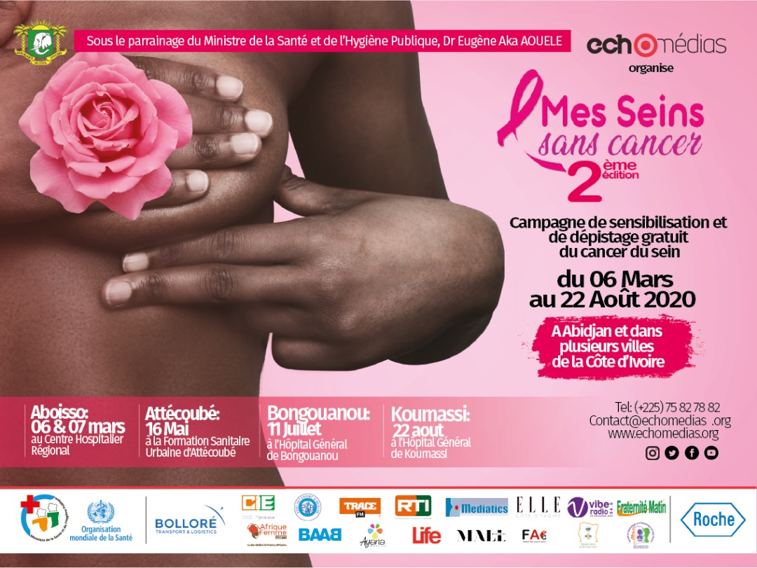 jmmc225's tweet photo. CANCER- PREVENTION 
L’hôpital se déplace vers ses patients.Campagne « Mes Seins sans cancer »à Abidjan et dans plusieurs villes de la Côte d’Ivoire.Depistage du col de l’utérus, du sein &amp; la vaccination gratuite contre HPV des fillettes de 9 ans. Dépisté tôt, le cancer se guérit. https://t.co/ekGHXAkCe0
