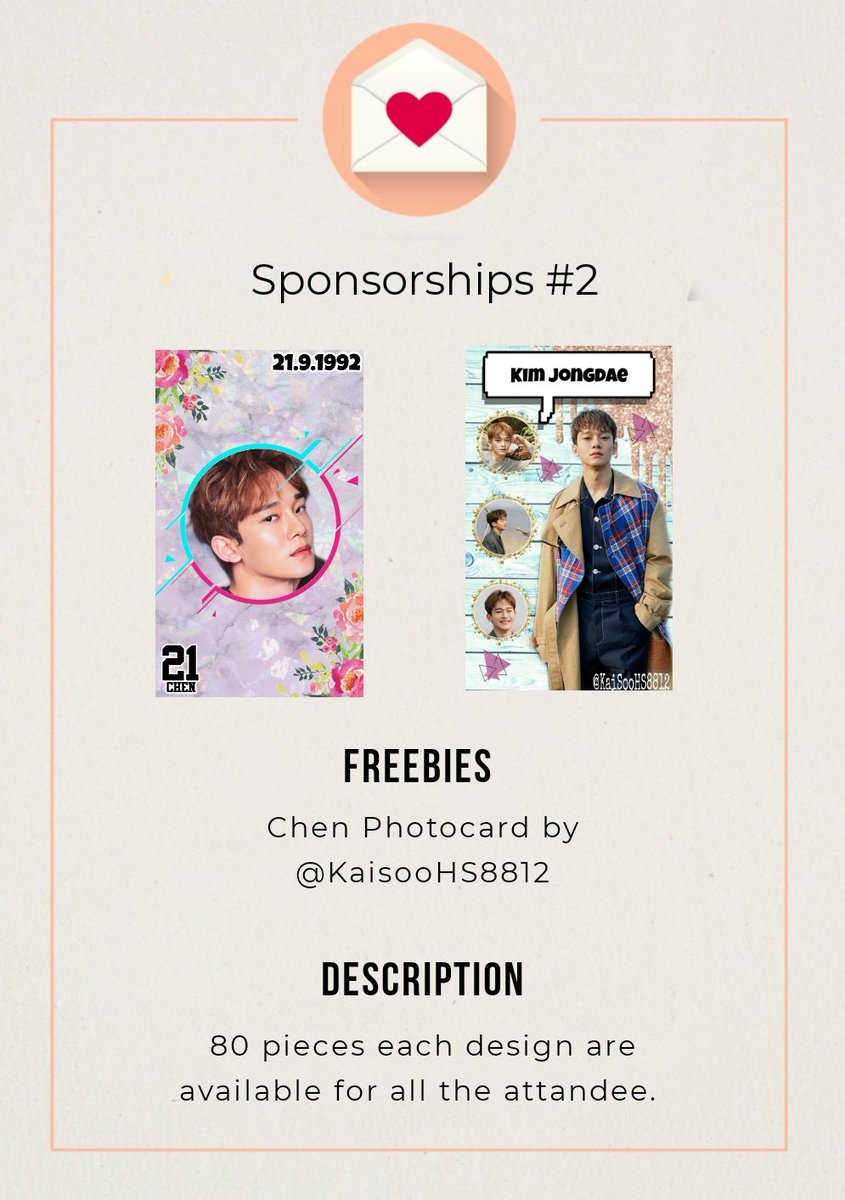 4MYAeris's tweet photo. Preview #29
Sponsorships from @KaiSooHS8812 for #BackToBasicWithEXO #3291DaysWithSehun is revealed 🥳
Huge thanks to her for this pretty photocard🙈💓 This pc will be given together with our previous event sleeve huhu🥰 https://t.co/MsqVkbQxFl