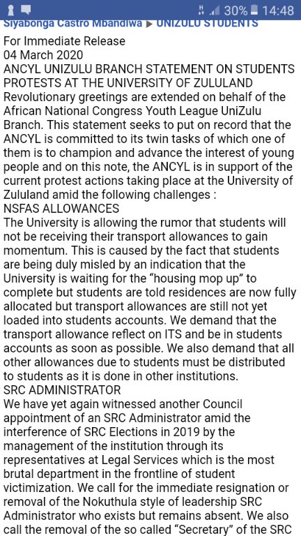 NdumaneMarin's tweet photo. @zimeh_thah Utterances by students leaders:
#Unizulu #MtoseMustfall https://t.co/lt5a5yMAzU