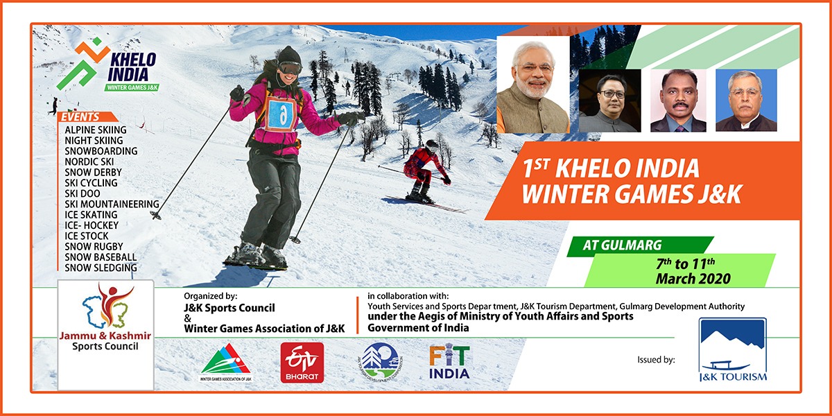 JKSportsCouncil's tweet photo. Khelo India Winter Games at Gulmarg J&amp;K from 7-11 March, 2020. @kheloindia @KirenRijiju @RijijuOffice @IndiaSports @JandKTourism @FitIndiaOff @PIBSrinagar @diprjk @Farooqkhan953 @ddsportschannel #KheloIndia #Gulmarg #Kashmir https://t.co/JOQjodLw5K