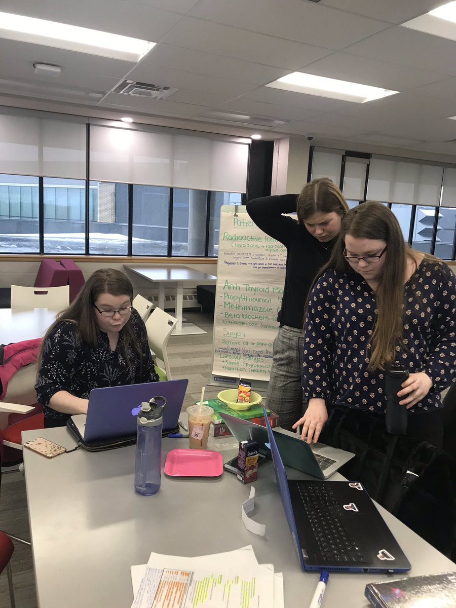 MahaOthman8's tweet photo. The power of small group learning! @InnovationSLC I am proud of my BScN students @whatsinsideslc working on immunopathology, clinical +lab diagnostics and care plan of patients with Grave’s disease. #Motivation #curioustolearn https://t.co/0eJK5pYhlZ