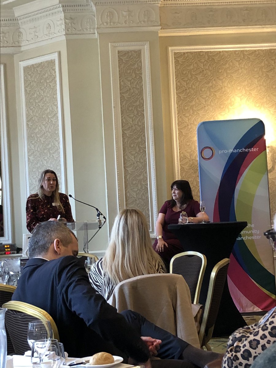 EmmaR_MS_NW's tweet photo. At the @promanchester lunch today with @joanneroney at @MidlandMCR. Always good to hear from Joanne with an update on Manchester; starting with a focus on key developments including @MayfieldMCR and @NorthernGateway followed by a discussion on any issues our industry is facing! https://t.co/o8XthWpilD